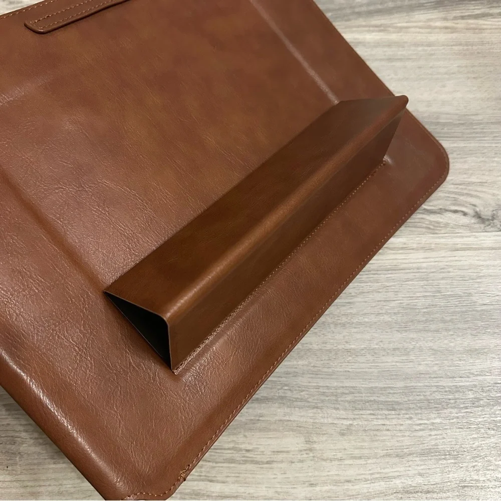 Leather laptop iPad sleeve Leather Laptop Case with Mouse Pad Notebook Computer